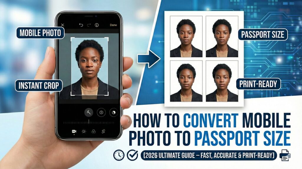 How to Convert Mobile Photo to Passport Size (2026 Ultimate Guide – Fast, Accurate & Print-Ready)