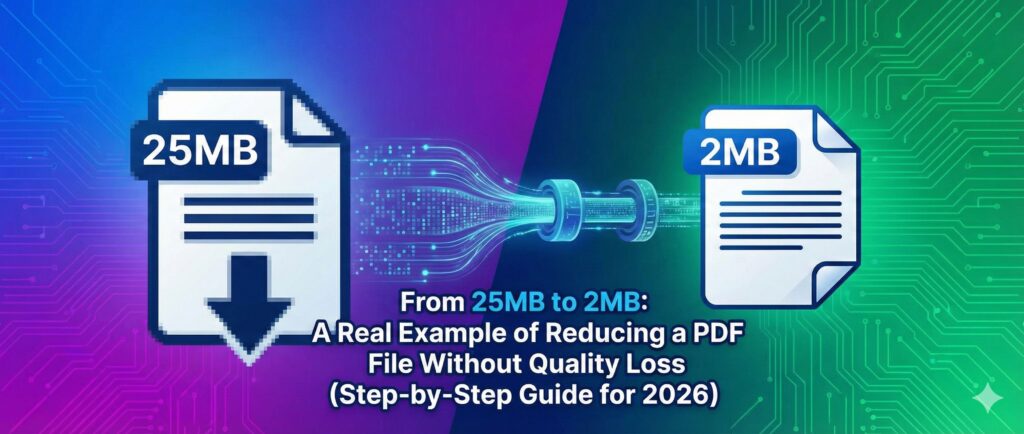 PDF Size From 25MB to 2MB: A Real Example of Reducing a PDF File Without Quality Loss (Step-by-Step Guide for 2026)
