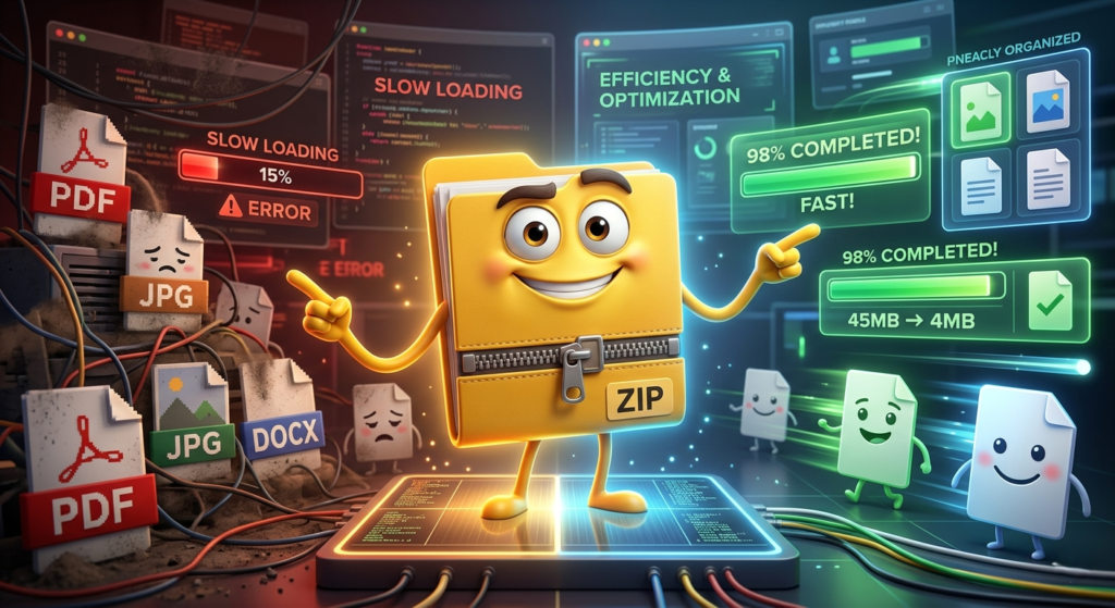 Before & After See How File Compression Improves Load Times. comparison of website speed